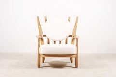 Guillerme and Chambron, Oak "Juliette" Armchair for Votre Maison, 1950s