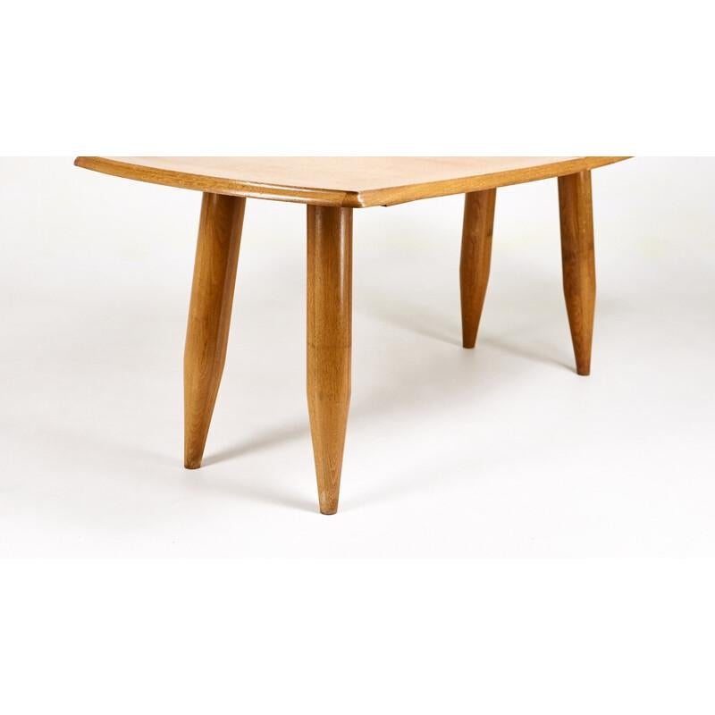 Français Guillerme and Chambron, table en Oak, Edition Votre Maison circa 1970/1980 en vente