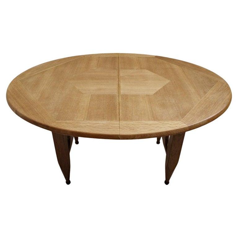 Français Guillerme and Chambron, table en Oak, Edition Votre Maison circa 1970 en vente