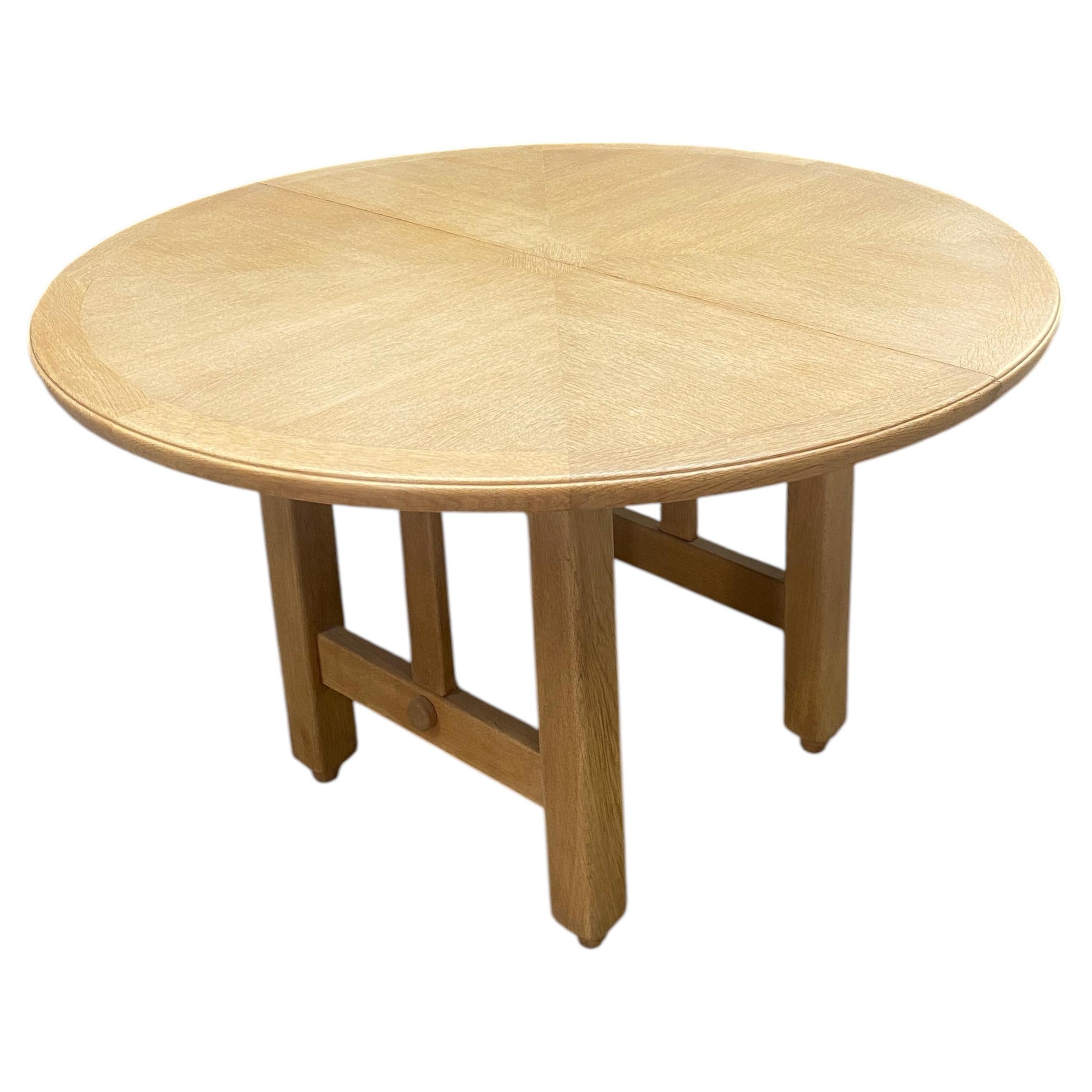 Guillerme and Chambron, oak table, Edition Votre Maison circa 1970 For Sale