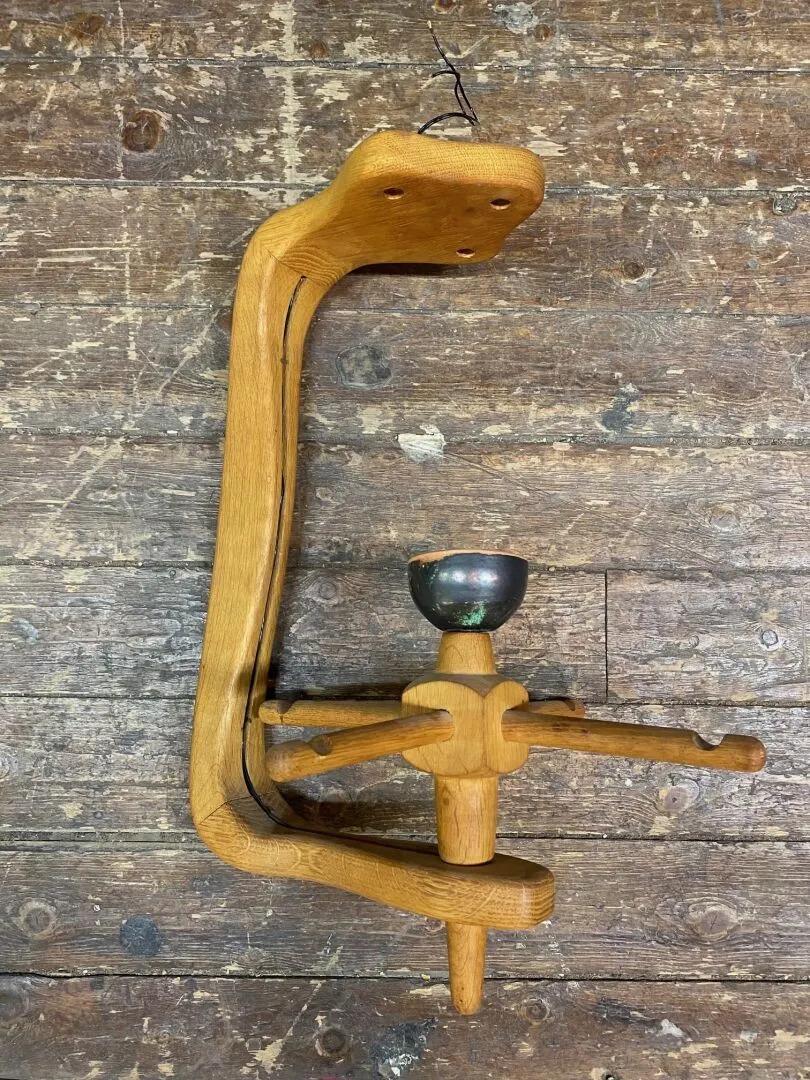 Ciondolo Guillerme e Chambron in Oak e vetro opalino, Edition Votre Maison In condizioni buone in vendita a Mouscron, WHT