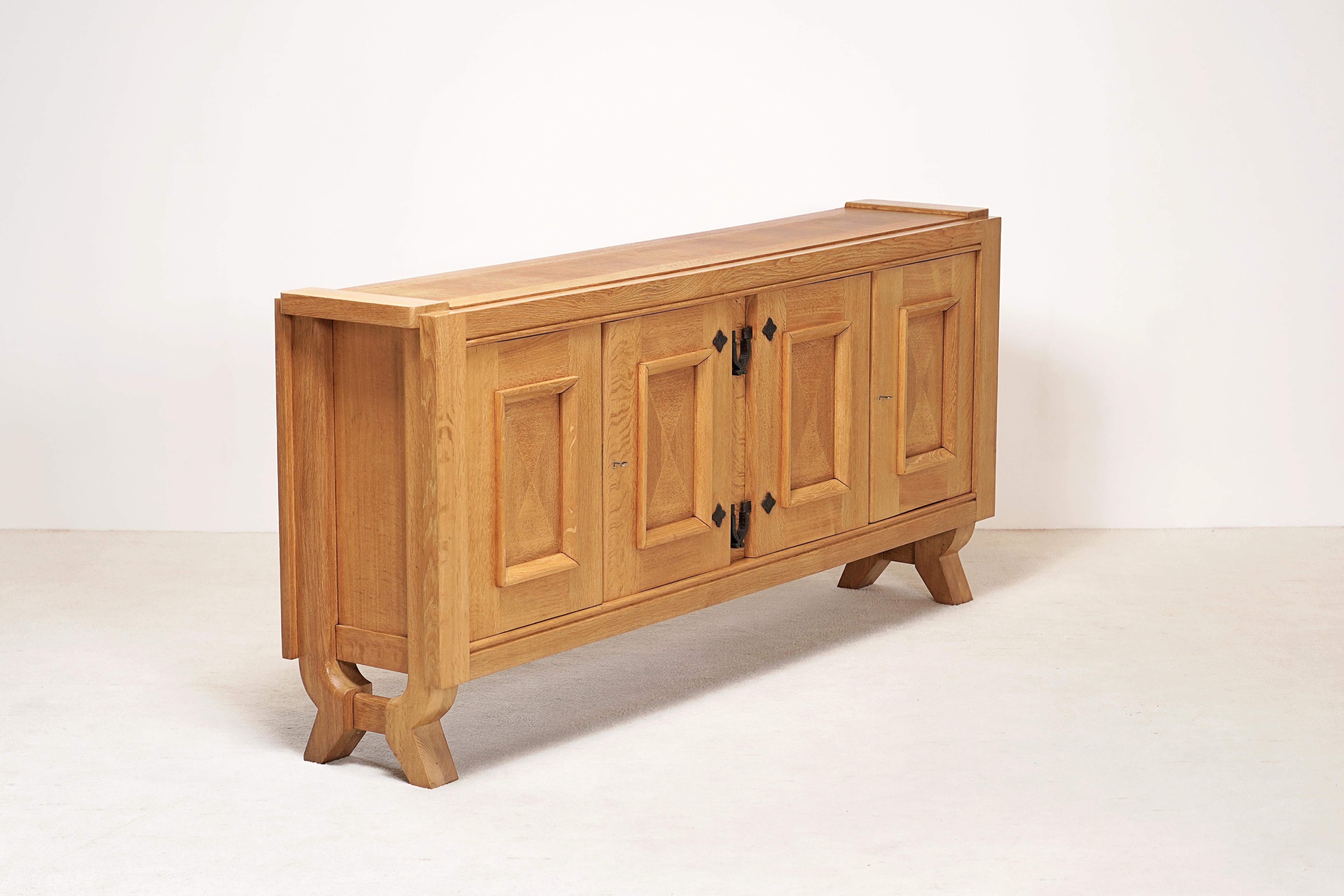French Guillerme and Chambron, Rare Early Period Sideboard for Votre Maison