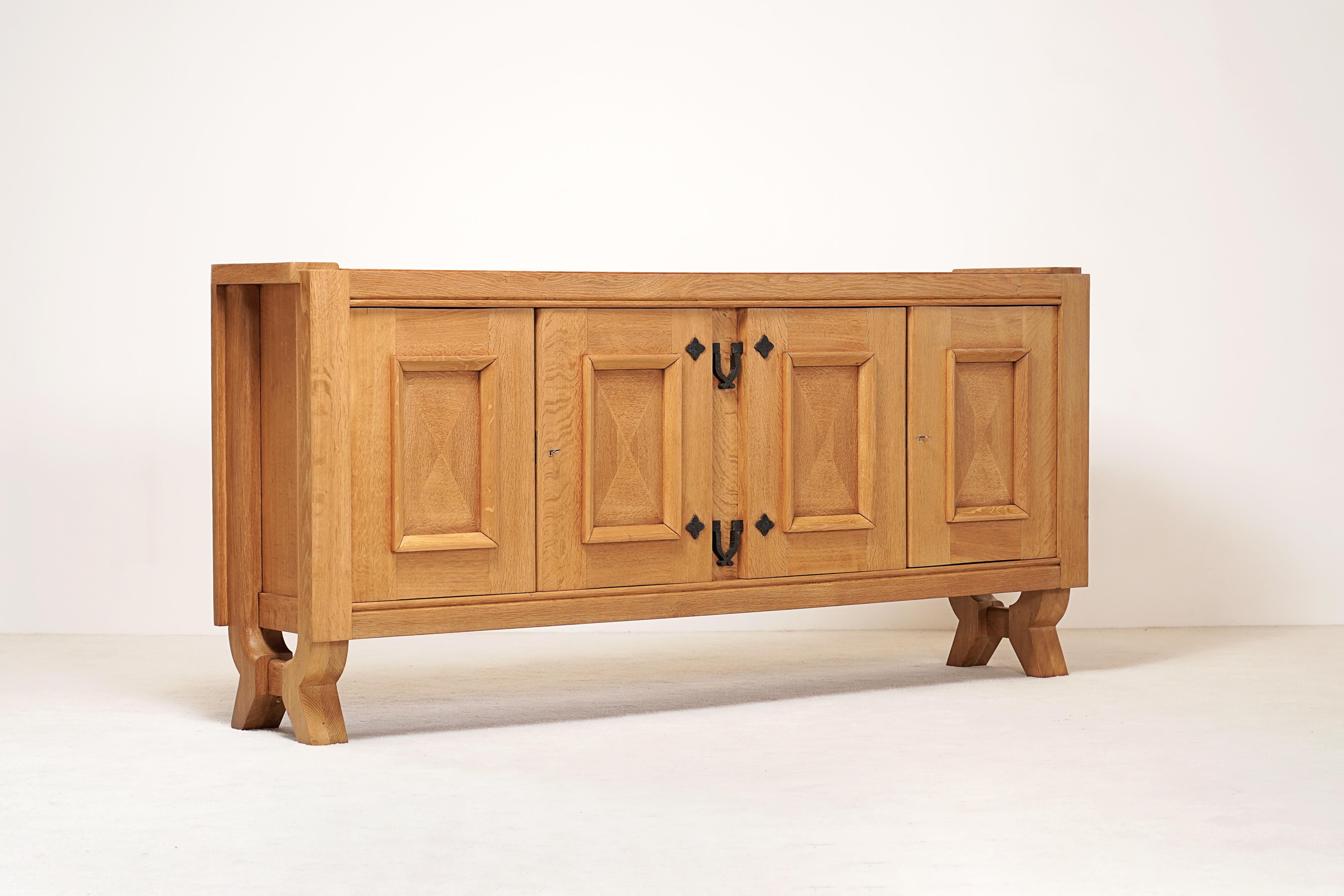 Veneer Guillerme and Chambron, Rare Early Period Sideboard for Votre Maison