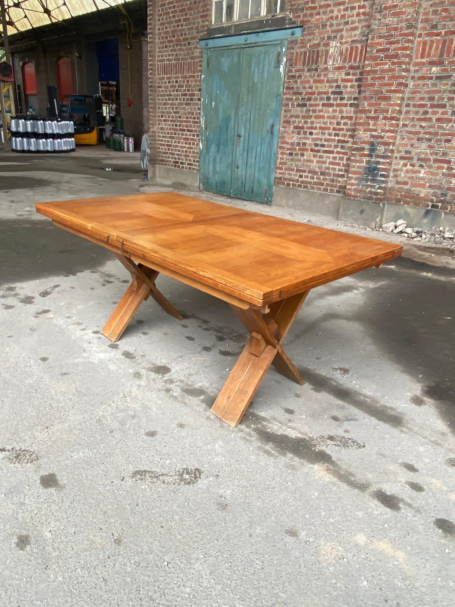 Guillerme et Chambron, rare table en Oak, Edition Votre Maison circa 1950/1960 en vente 9