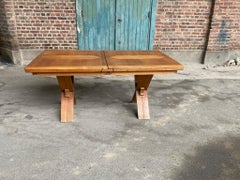 Guillerme and Chambron, rare oak table, Edition Votre Maison circa 1950/1960
