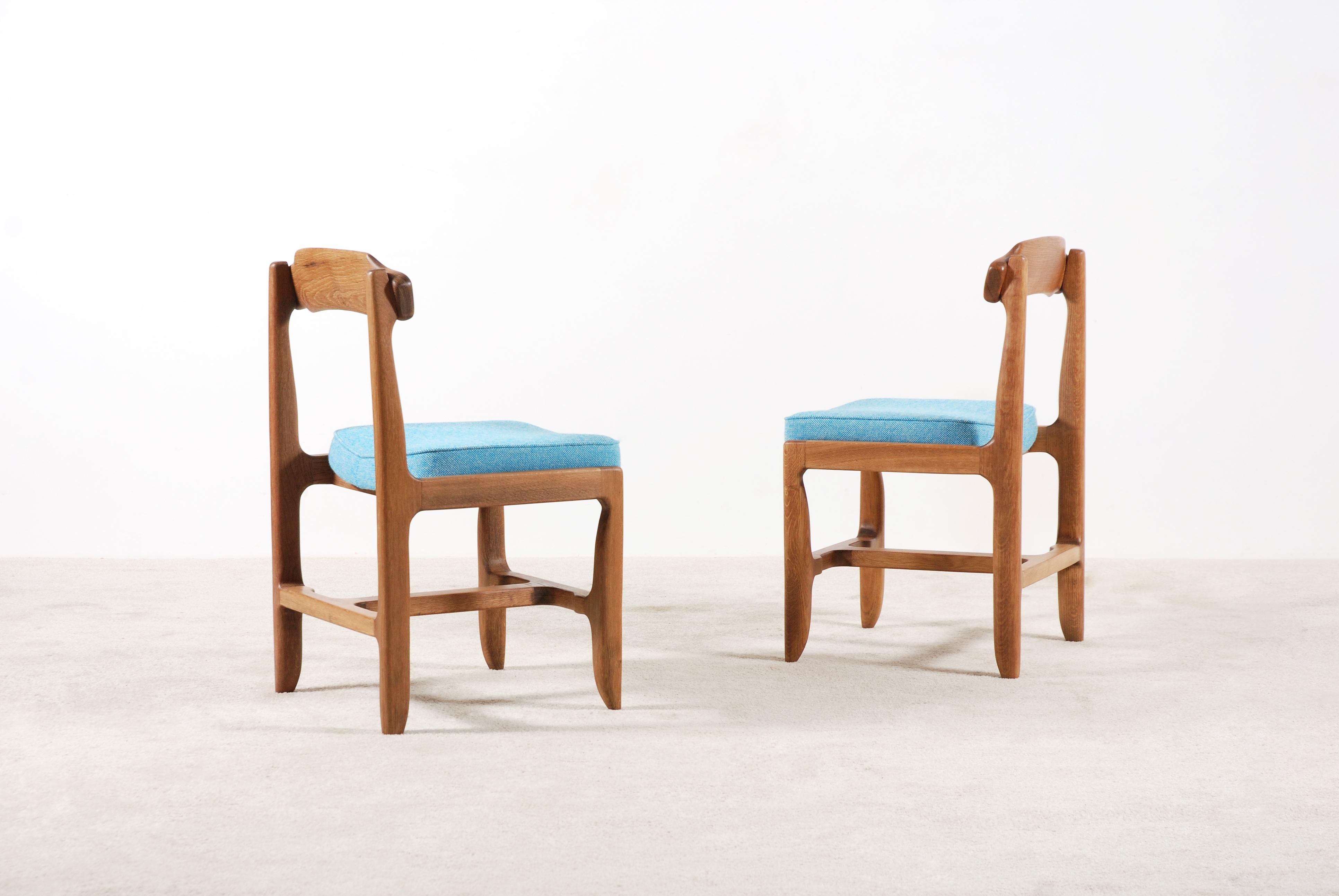 Guillerme et Chambron, ensemble de 4 chaises « Véronique », pour Votre Maison, 1960 Bon état - En vente à Paris, FR