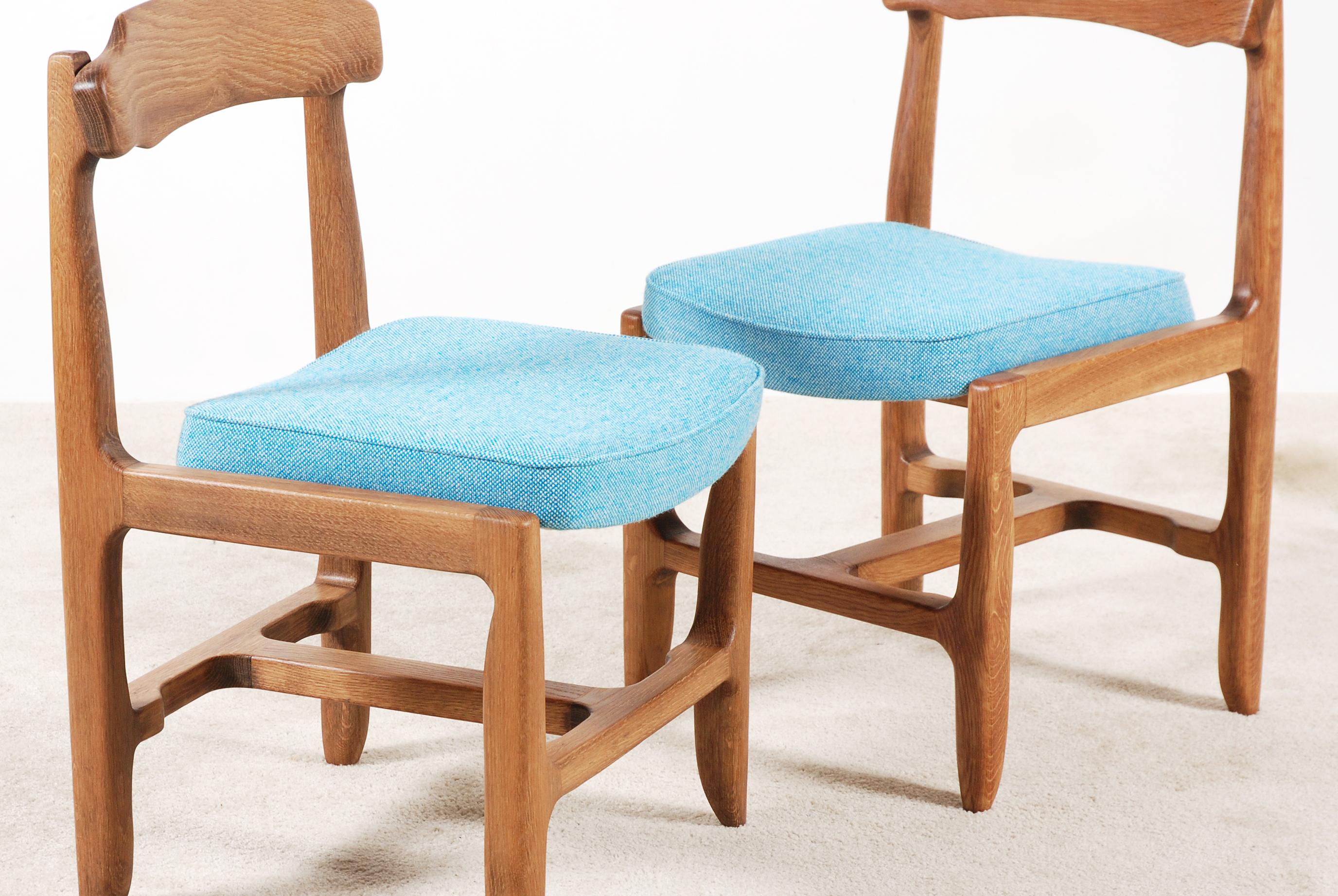 Guillerme et Chambron, ensemble de 4 chaises « Véronique », pour Votre Maison, 1960 en vente 1