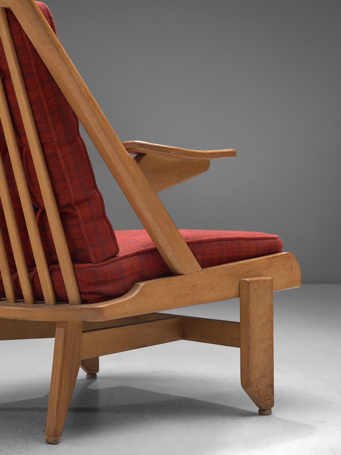 Mid-20th Century Guillerme and Chambron, Set of Lounge Chairs, France, 1950s