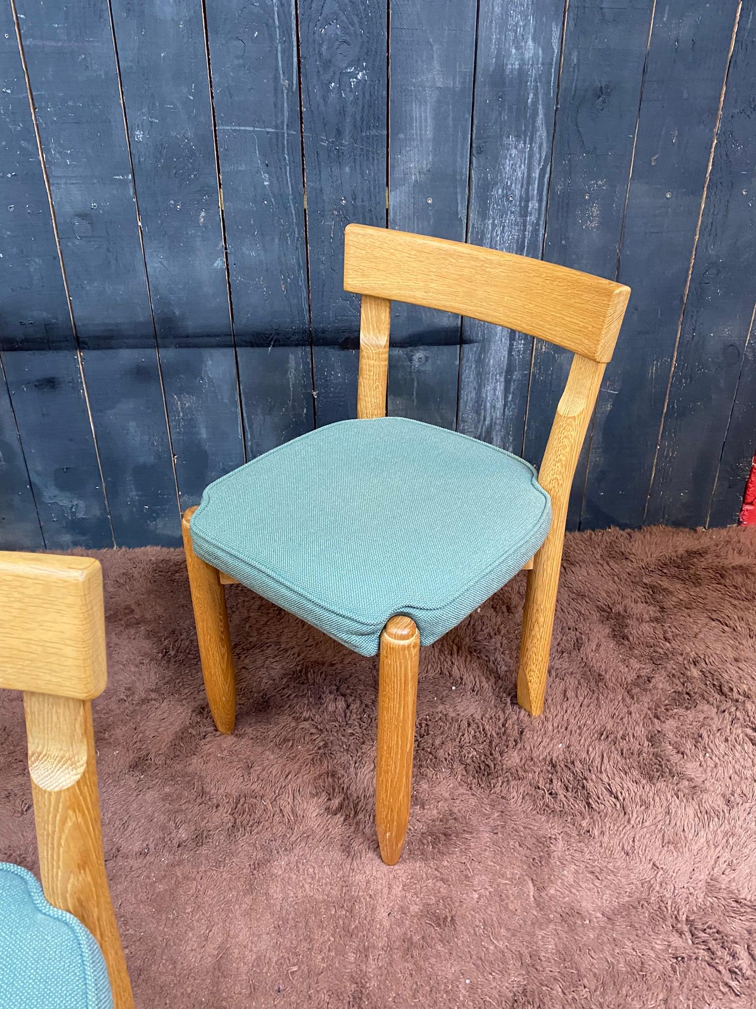 Coton Guillerme and Chambron, Suite de 6 chaises, circa 1970 en vente
