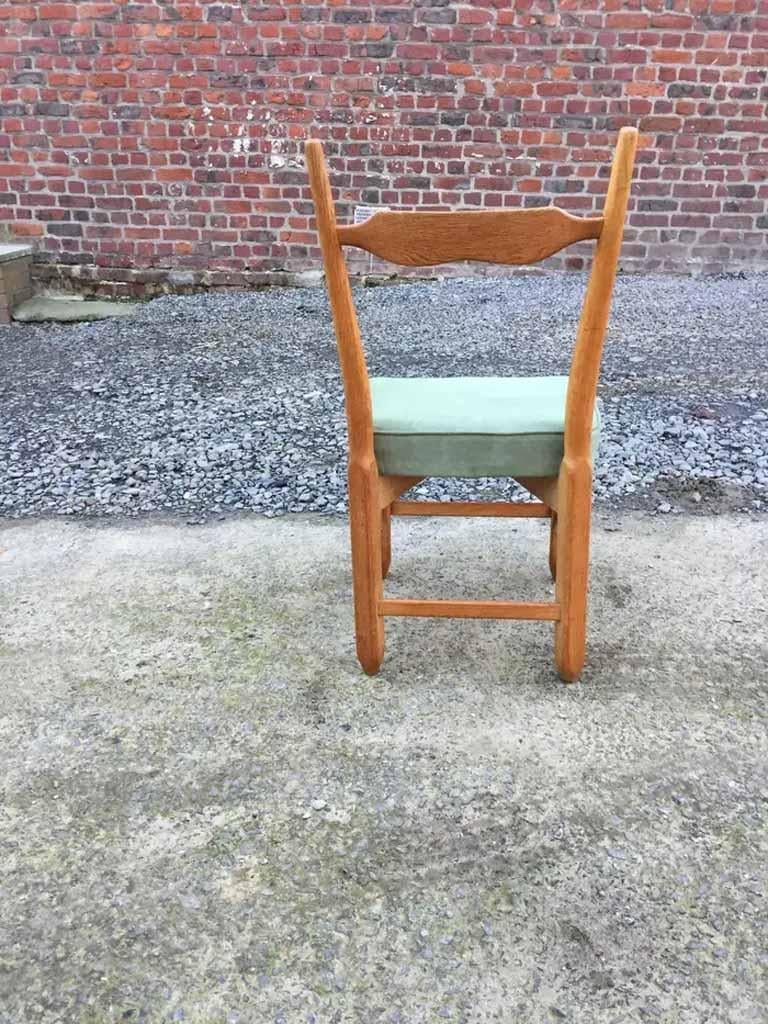 Mid-Century Modern Guillerme and Chambron, Suite of 6 Chairs, Edition Votre Maison , circa 1970 For Sale