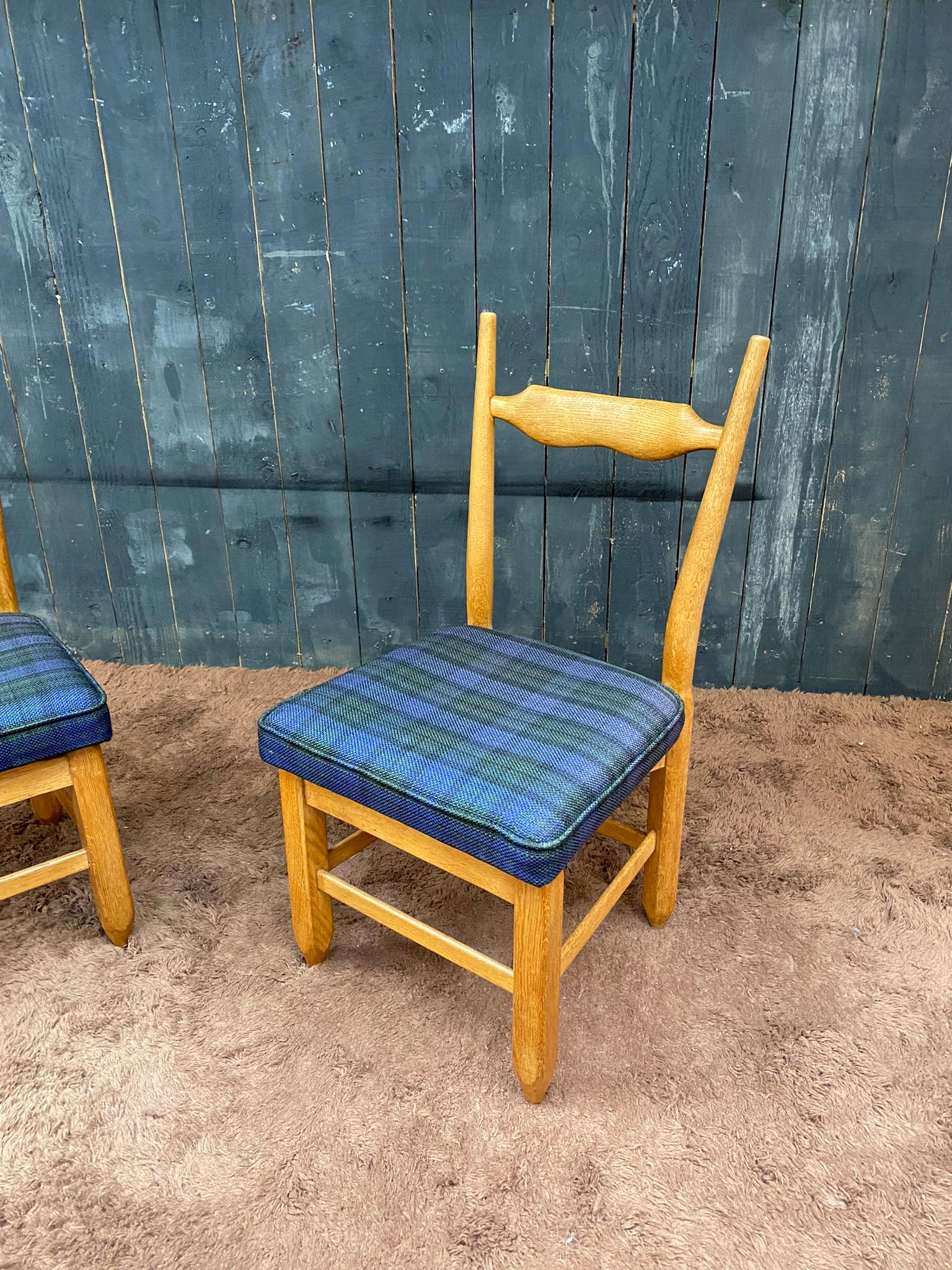 Guillerme et Chambron, ensemble de 6 chaises modèle « Marie-Claire », vers 1970 en vente 4