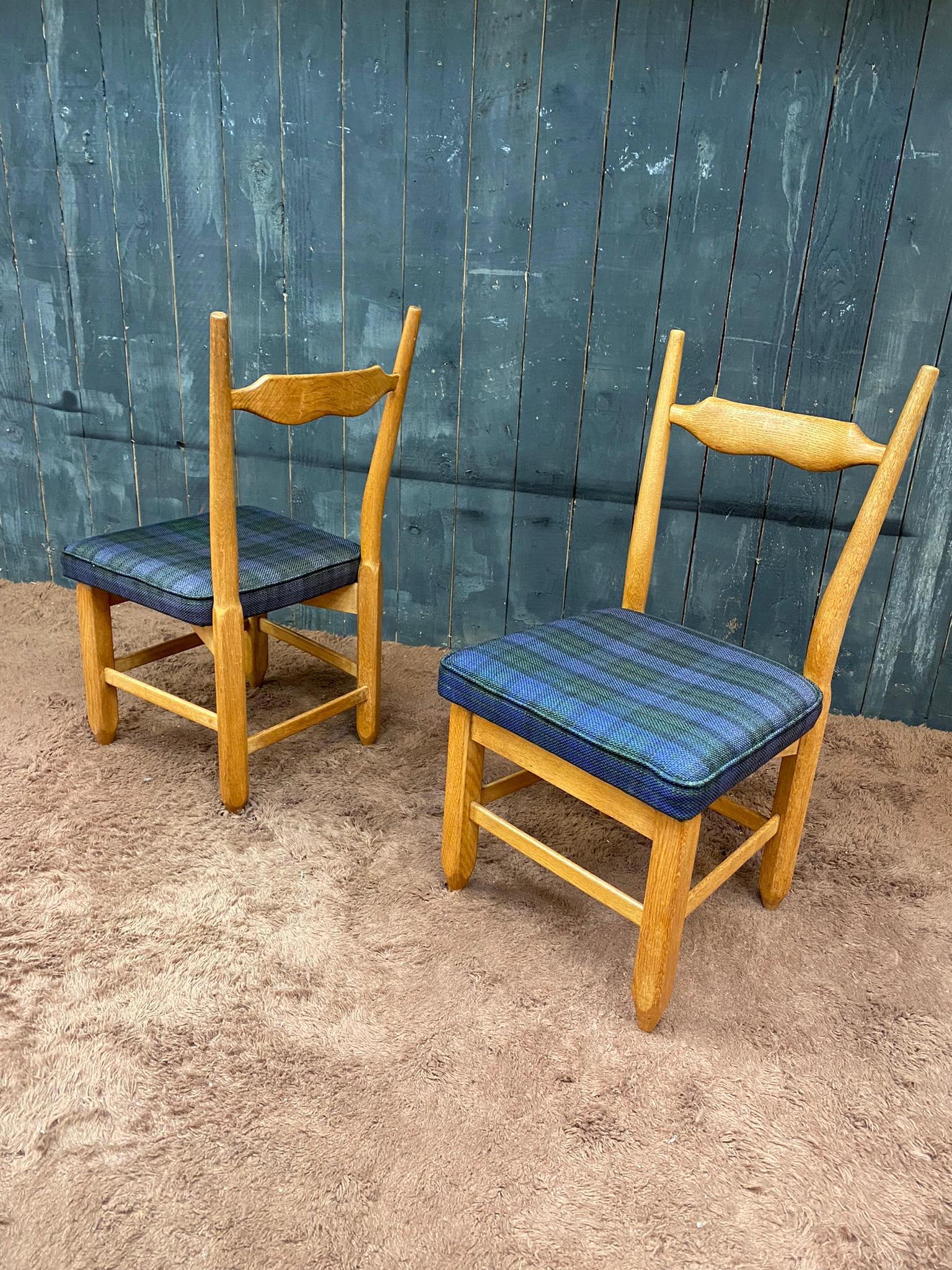 Guillerme et Chambron, ensemble de 6 chaises modèle « Marie-Claire », vers 1970 en vente 6