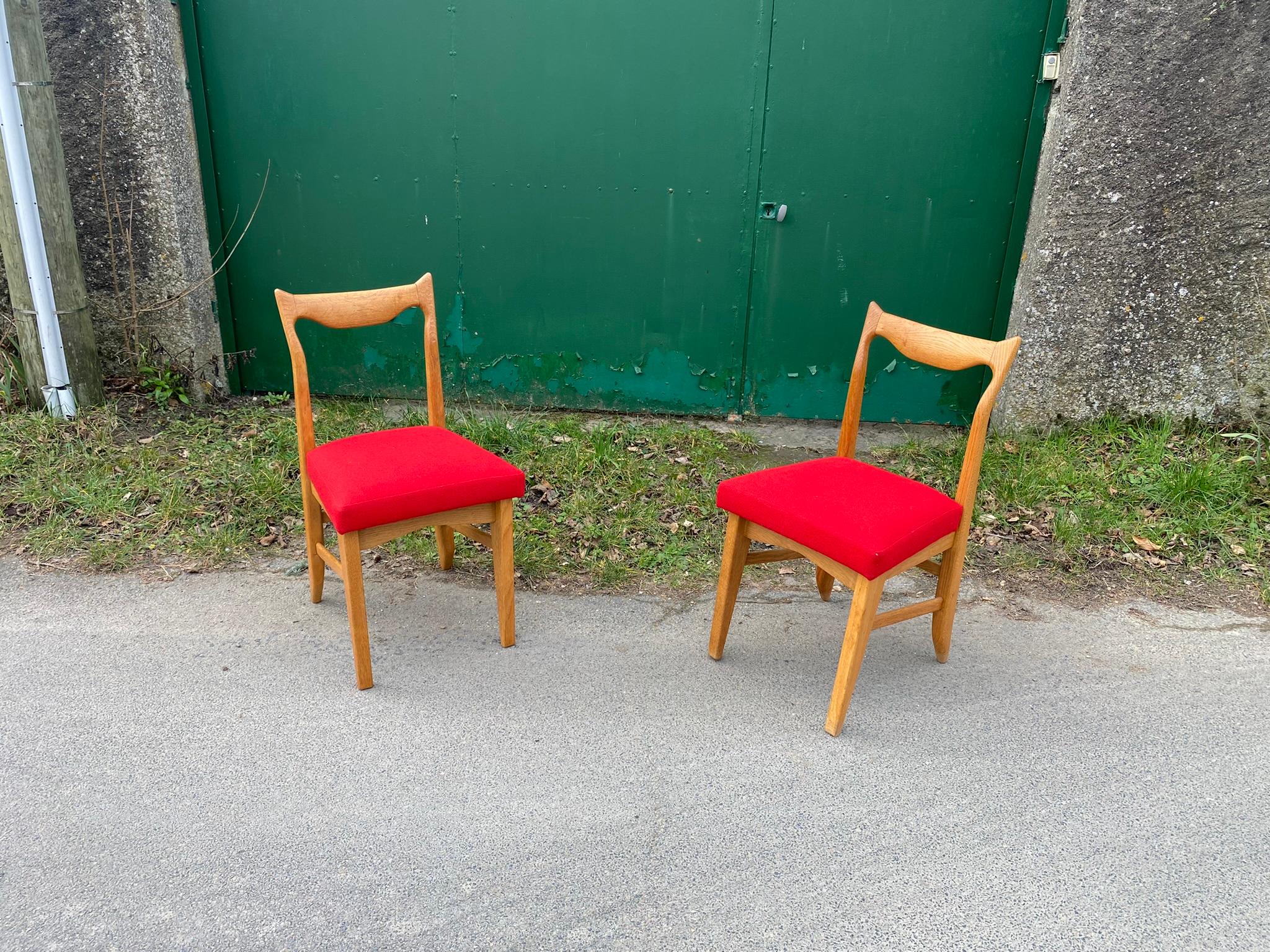 Guillerme und Chambron, Suite aus 6 Stühlen, Modell „Marie-Claire“, um 1970 im Zustand „Gut“ im Angebot in Mouscron, WHT