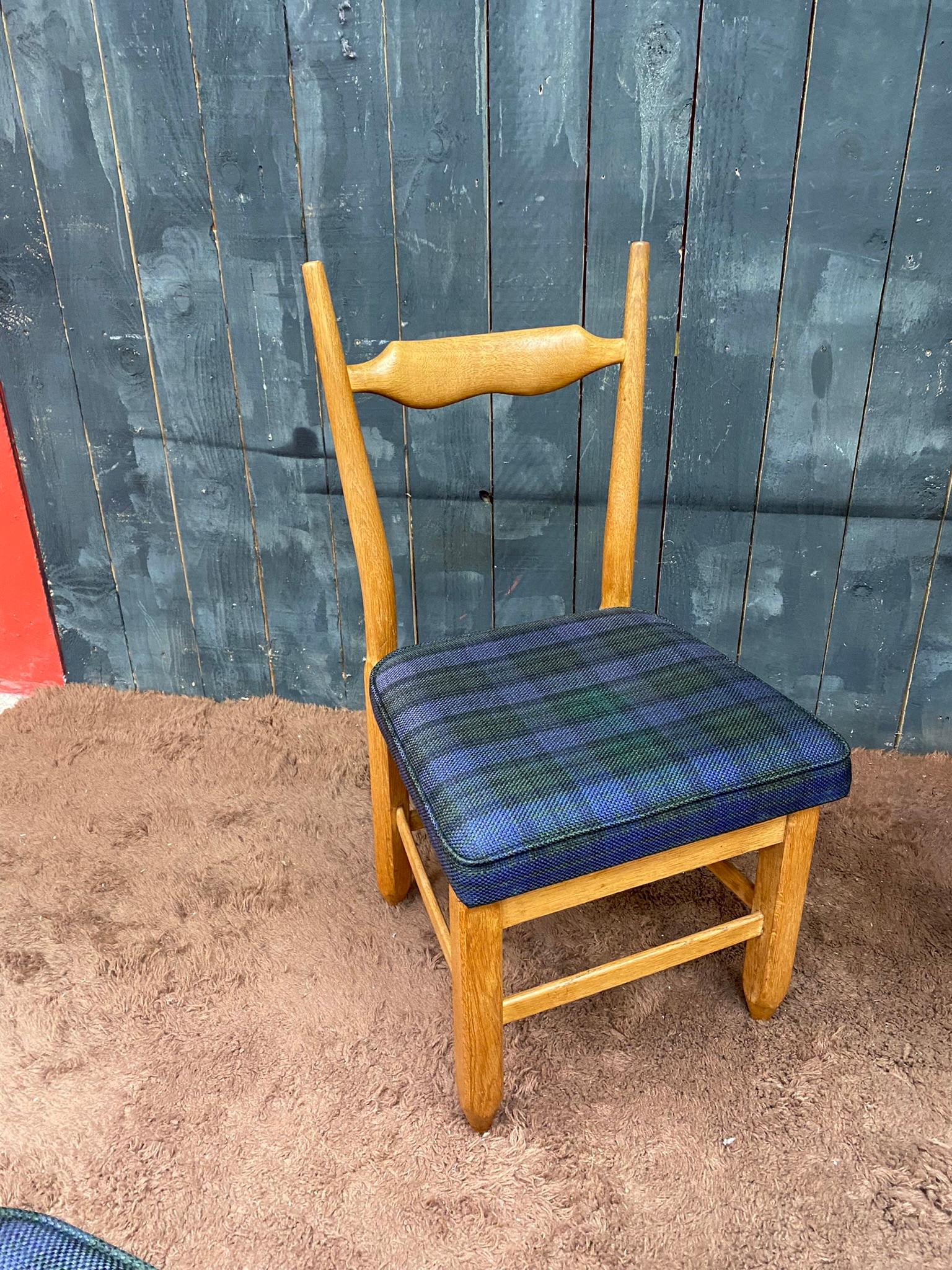 Fin du 20e siècle Guillerme et Chambron, ensemble de 6 chaises modèle « Marie-Claire », vers 1970 en vente