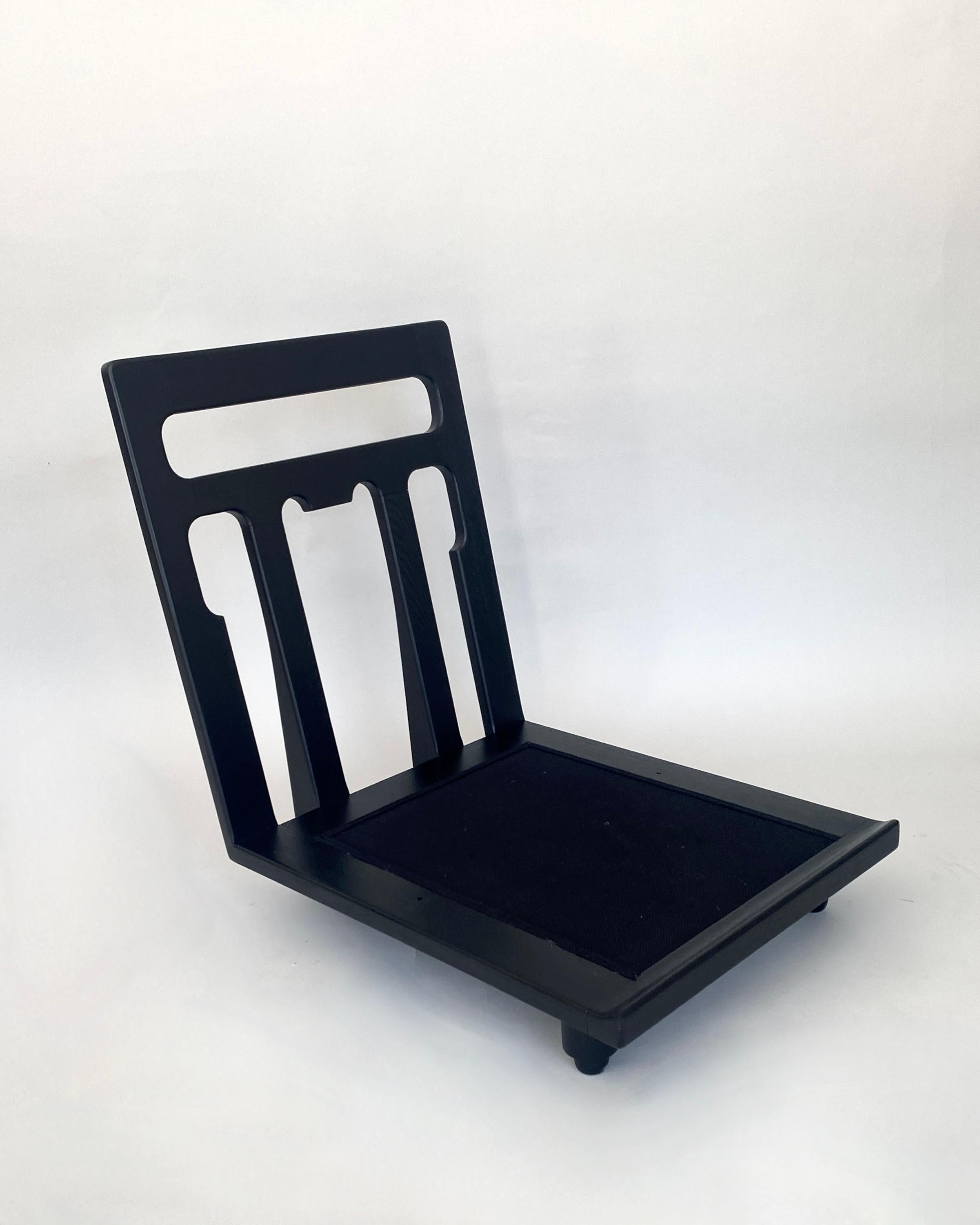Guillerme and Chambron Votre Maison Pair of Lounge Chairs Model Elmyre Ebonized For Sale 3
