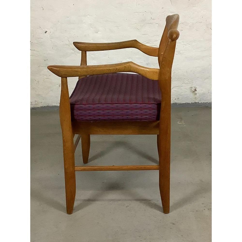 French Guillerme and Chambron, 4 chairs in oak model 