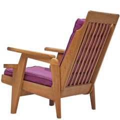 Guillerme
Chambron Armchair in Oak and Purple Fabric Guillerme
Chambron Armchair in Oak and Purple Fabric
