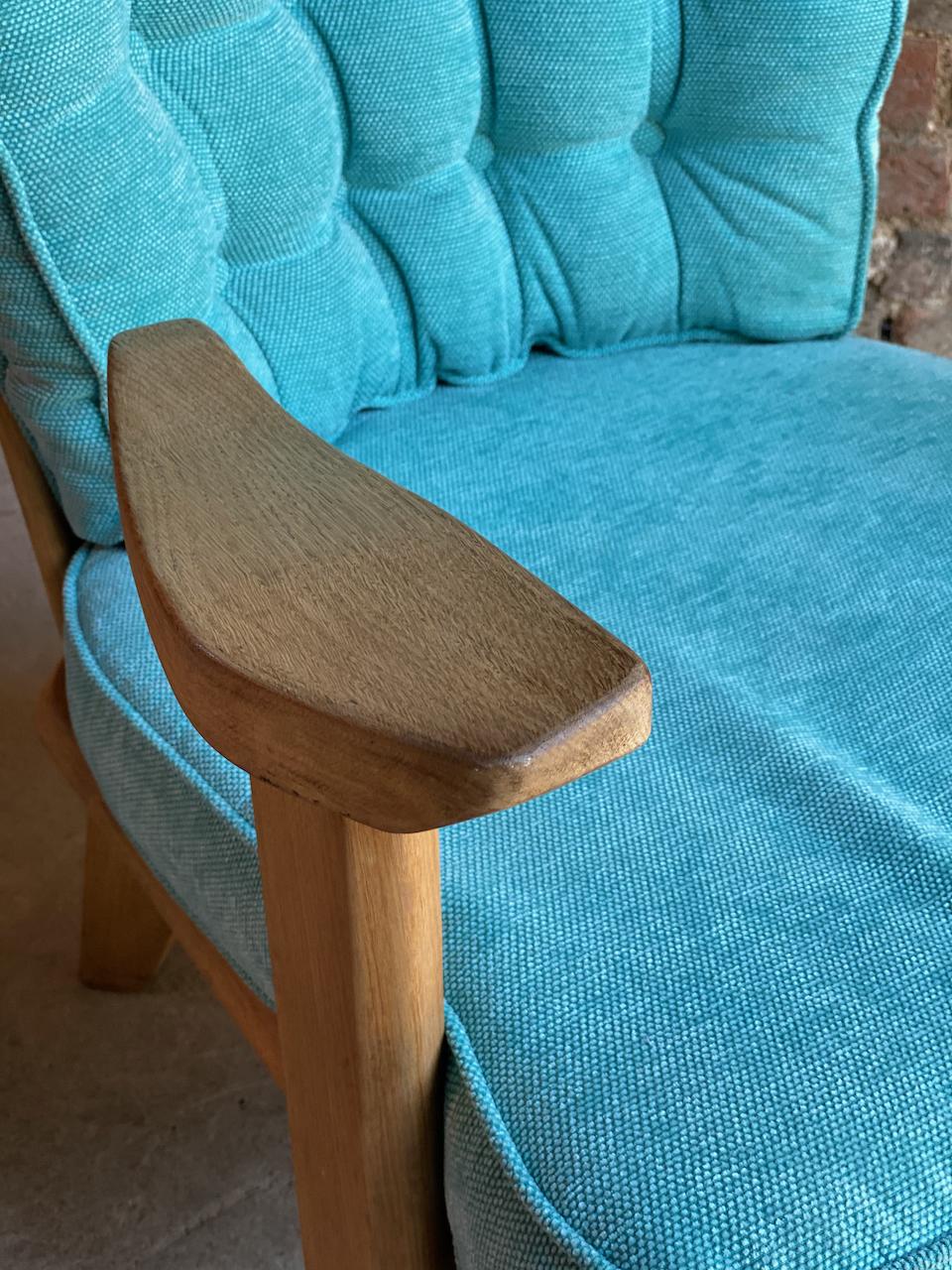 Guillerme & Chambron Armchairs Lounge Chairs, France, circa 1950s 3