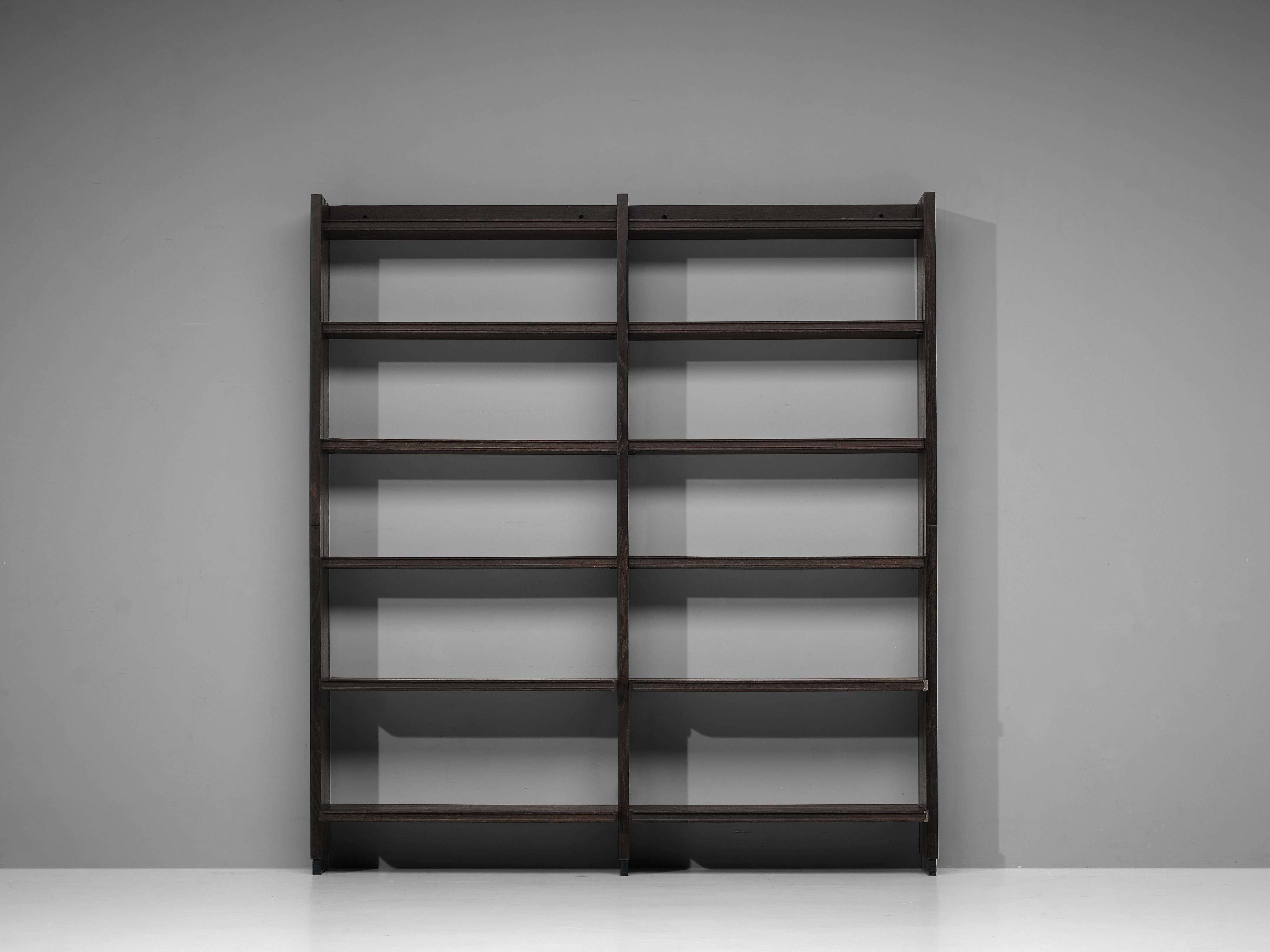 Guillerme & Chambron Bookcase in Stained Oak 1