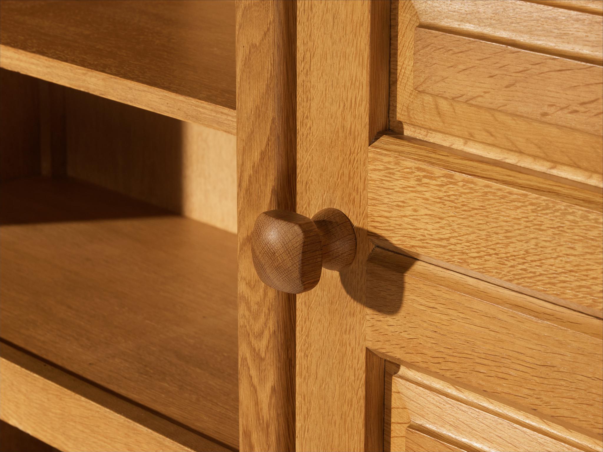Guillerme & Chambron Cabinet or Cupboard in Solid Oak For Sale 4