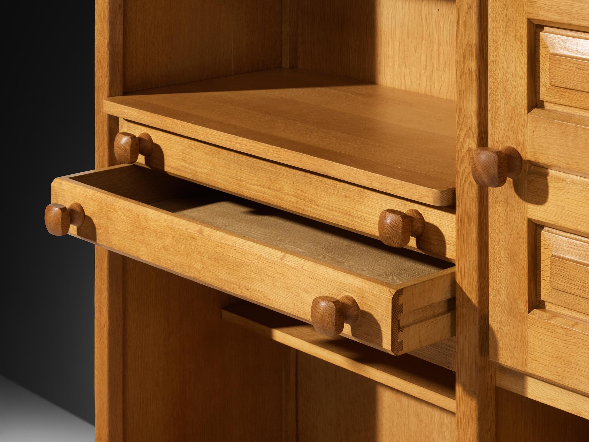 Guillerme & Chambron Cabinet or Cupboard in Solid Oak For Sale 1