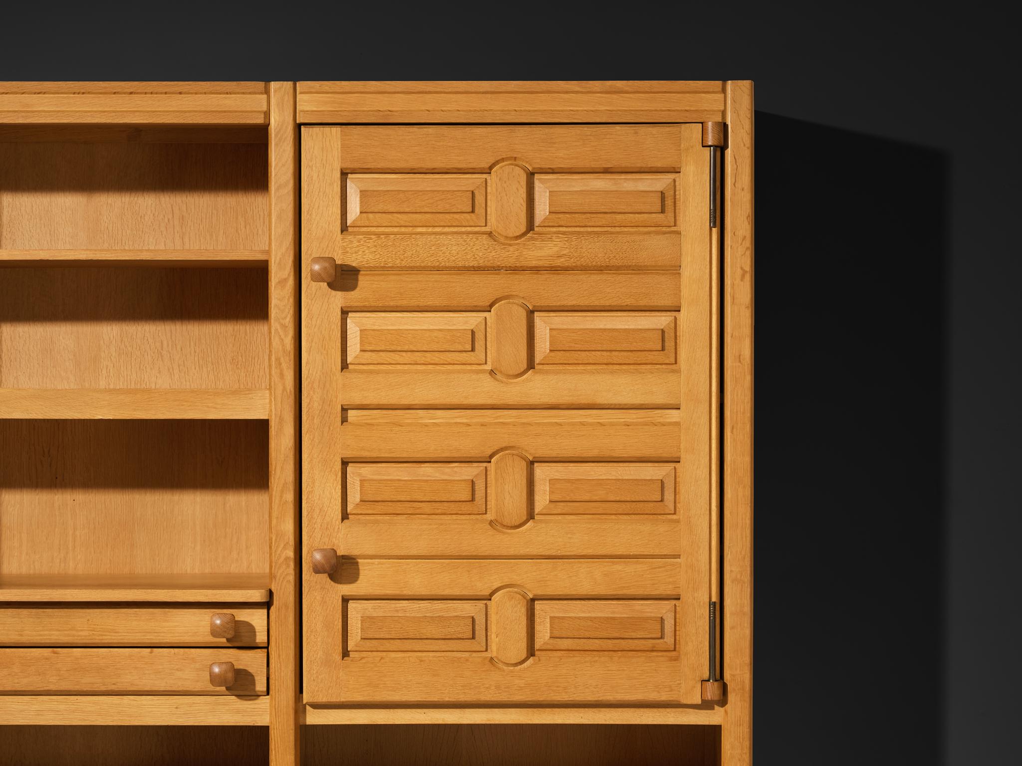 Guillerme & Chambron Cabinet or Cupboard in Solid Oak For Sale 3