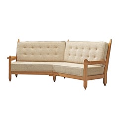 Used Guillerme 
Chambron Covered Sofa in Beige Upholstery