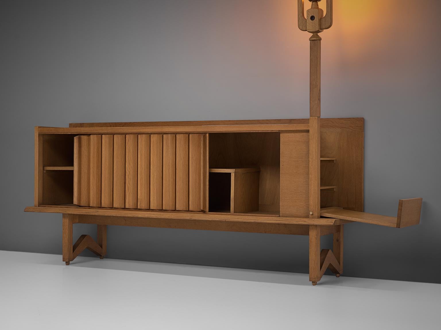Guillerme & Chambron Credenza in Oak with Lantern 1