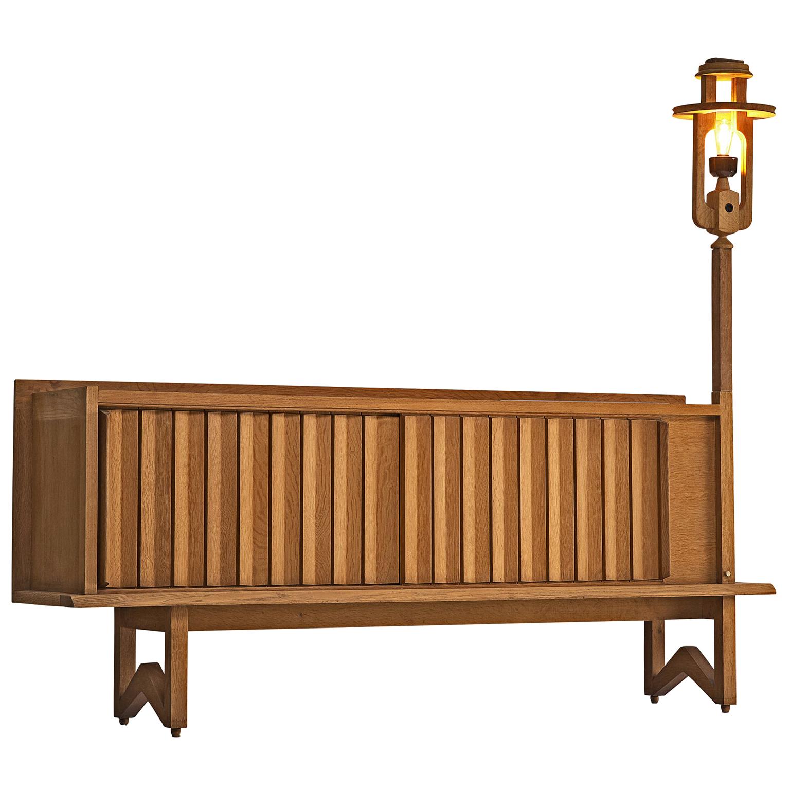 Guillerme & Chambron Credenza in Oak with Lantern