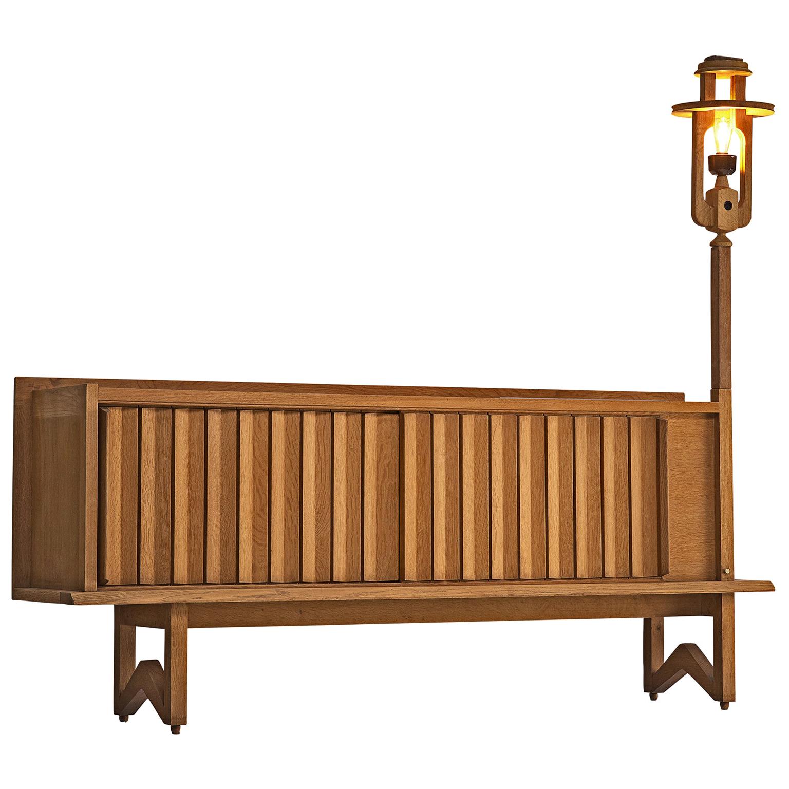 Guillerme & Chambron Credenza in Oak with Lantern