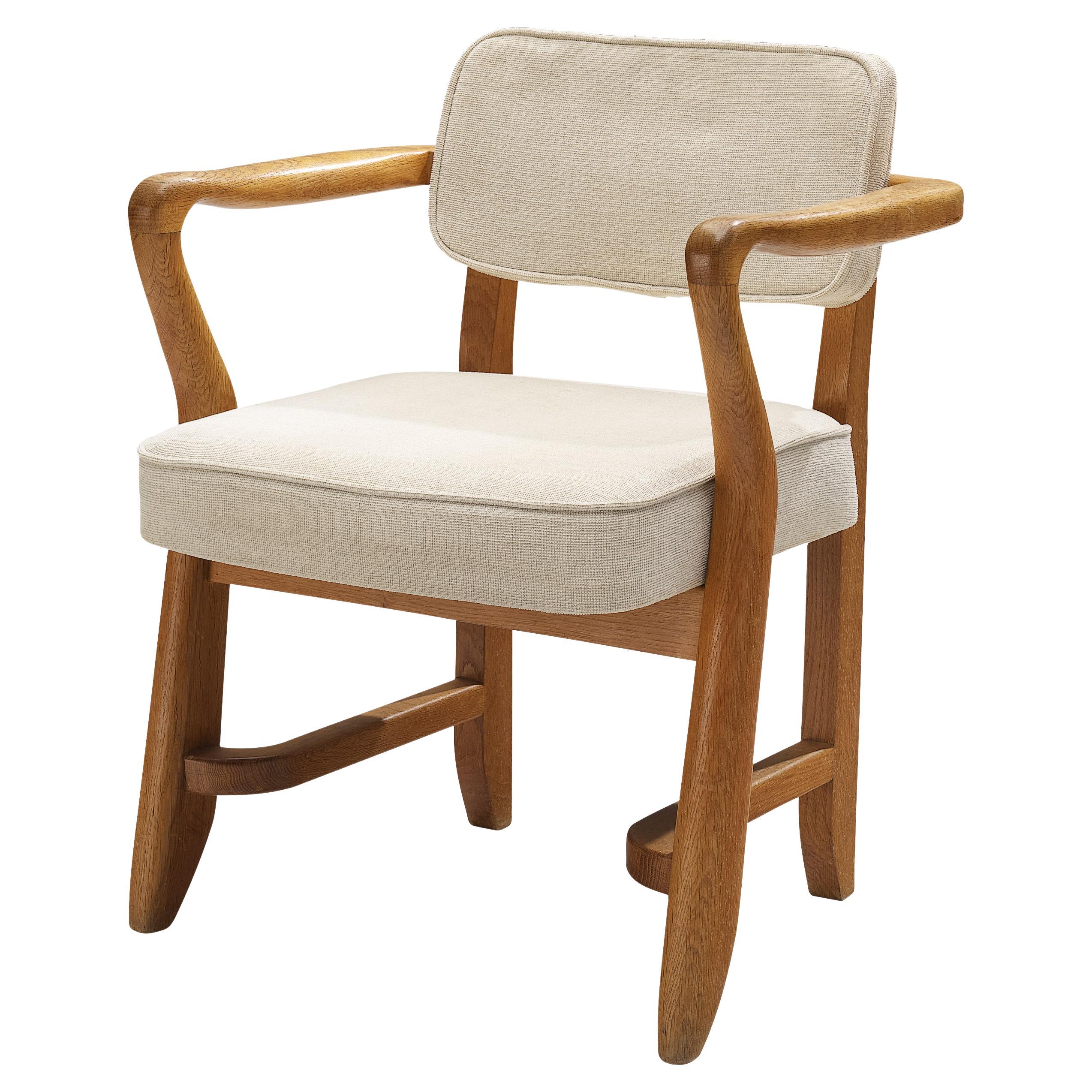 Guillerme & Chambron 'Denis' Armchair in Oak