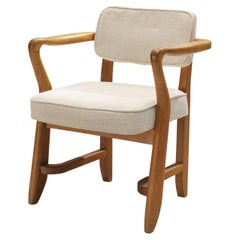 Guillerme & Chambron 'Denis' Armchair in Oak