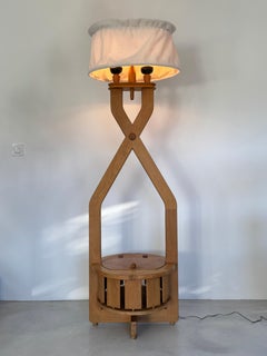 Guillerme & Chambron Design Storage Floor lamp   Votre Maison France circa 1960s