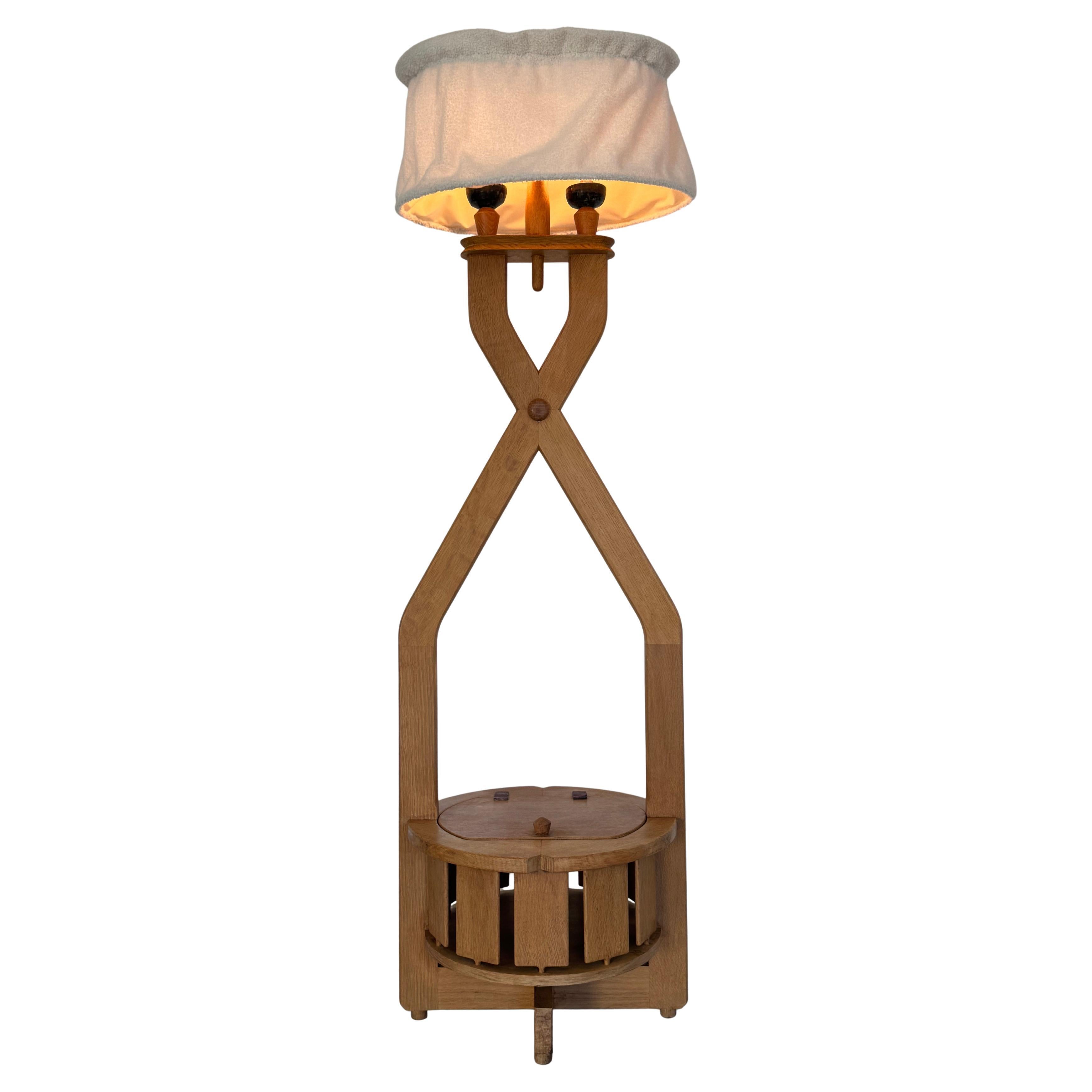 Guillerme & Chambron Design Storage Floor lamp   Votre Maison France circa 1960s