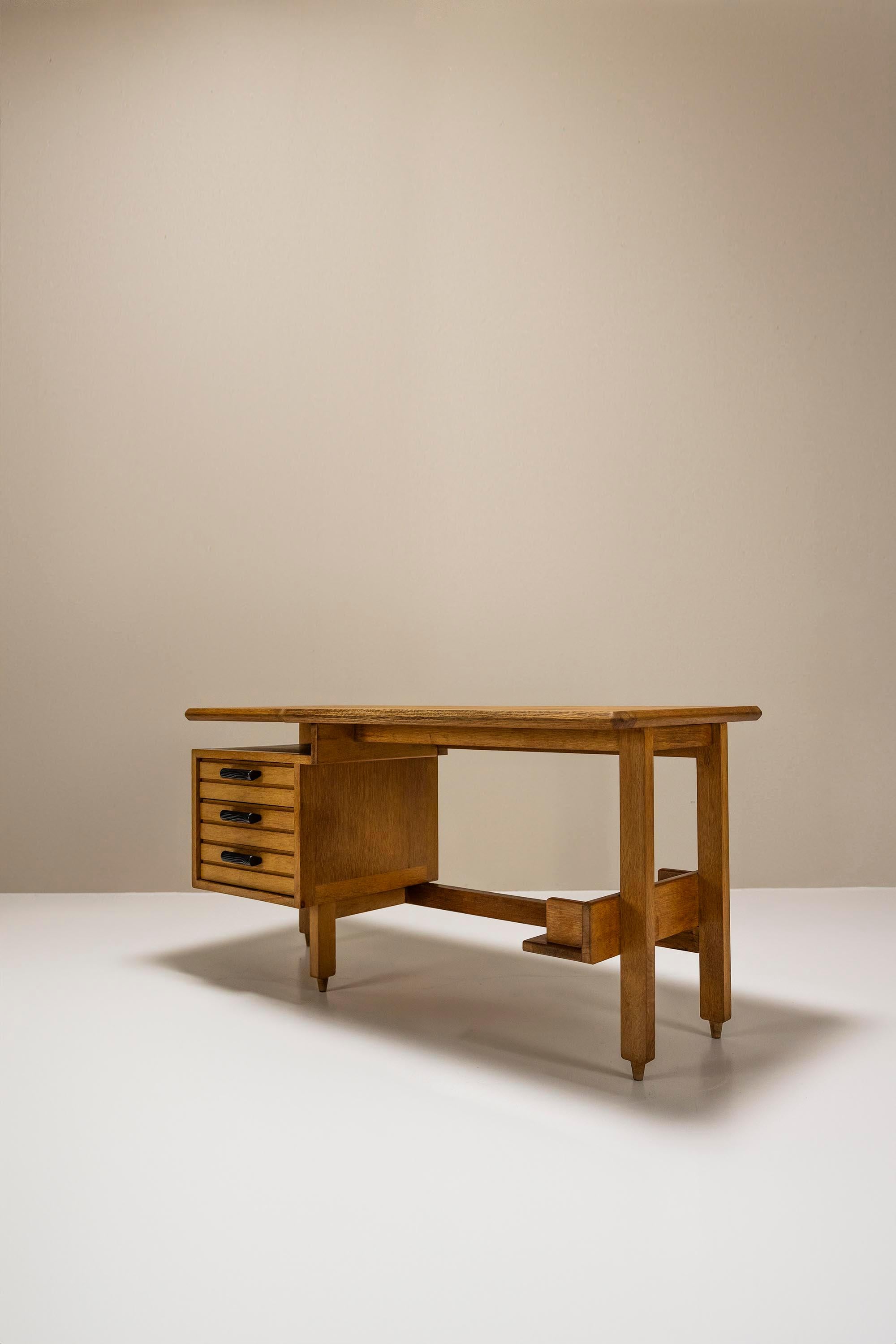 Escritorio Guillerme & Chambron en Roble para Votre Maison, Francia Años 60 en venta 3