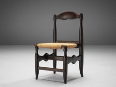 Guillerme & Chambron Dining Chair in Oak and Rush