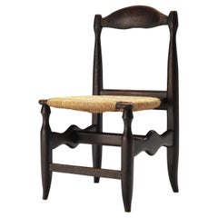 Guillerme & Chambron Dining Chair in Oak and Rush 