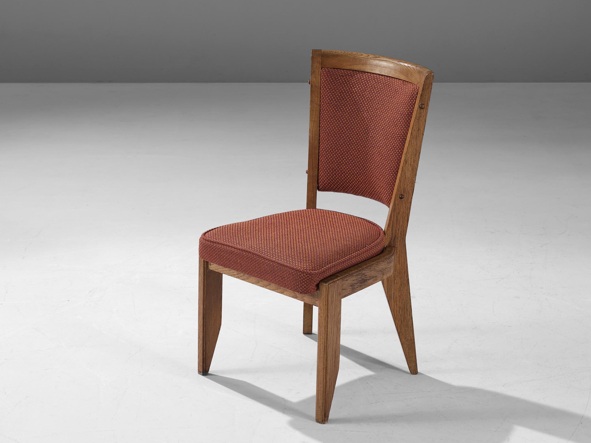 Mid-20th Century Guillerme & Chambron Dining Chair in Oak