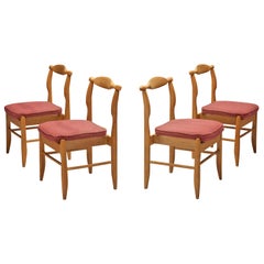 Guillerme 
Chambron Dining Chairs Model 
Fumay
 in Oak