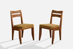 Guillerme & Chambron, Sedie da sala da pranzo, Oak, Mohair, Francia, anni '60