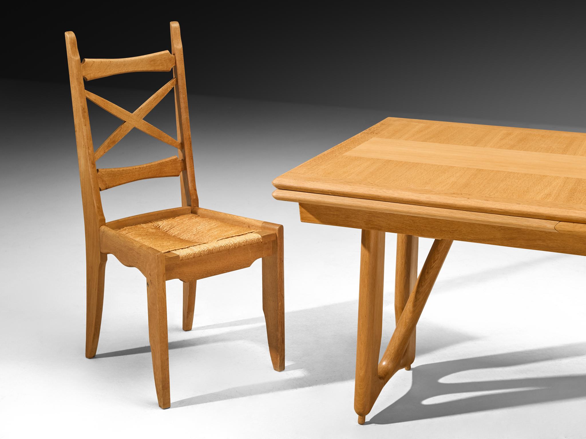 Ensemble de salle à manger Guillerme & Chambron avec table et chaises 'L'Italienne Bon état à Waalwijk, NL