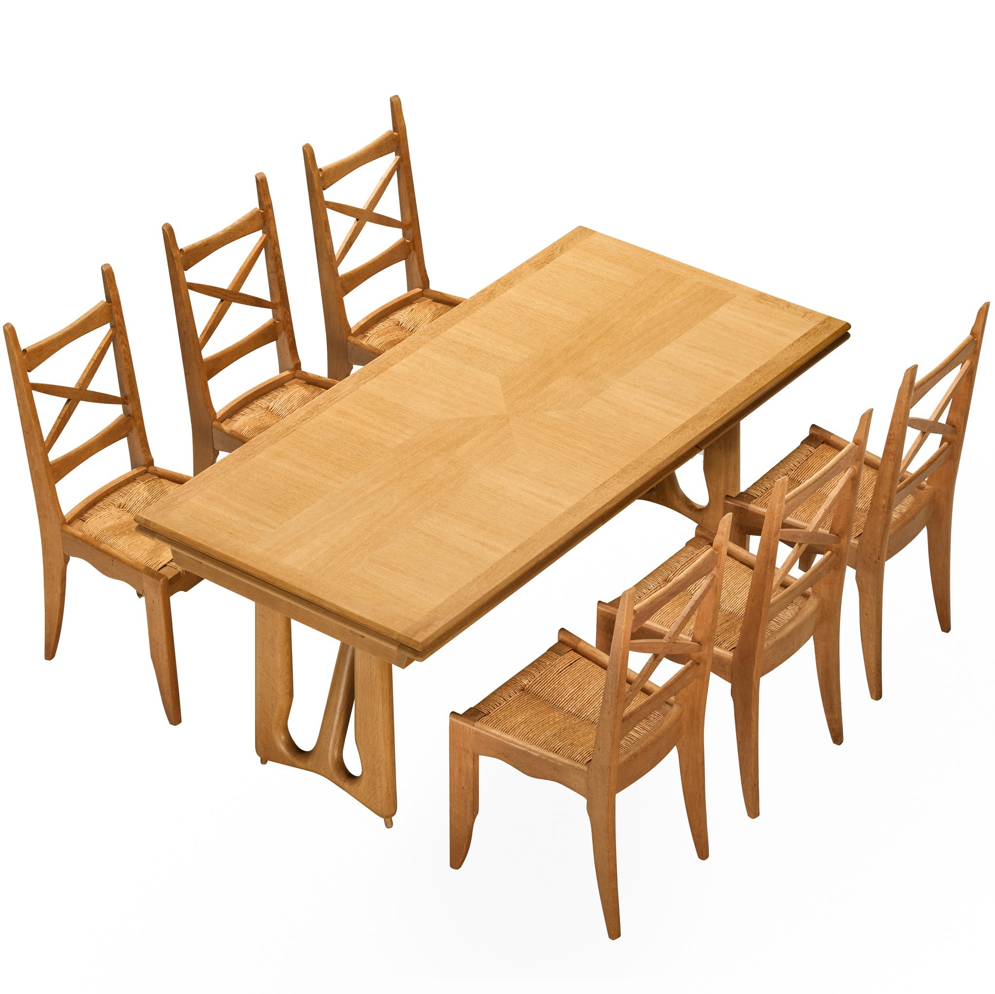 Set da pranzo Guillerme & Chambron con tavolo e sedie L'Italienne