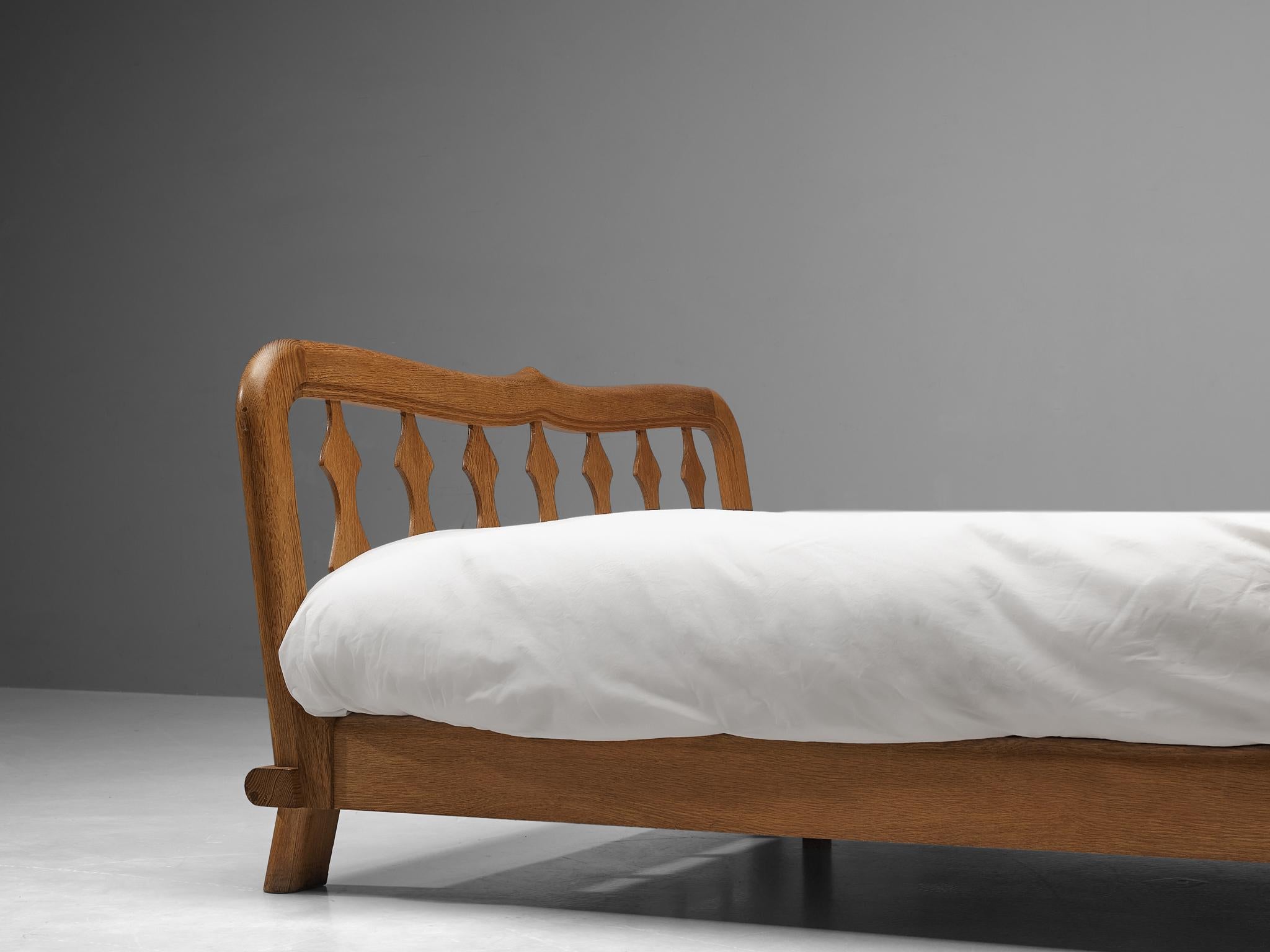 Guillerme & Chambron Double Bed in Solid Oak  2