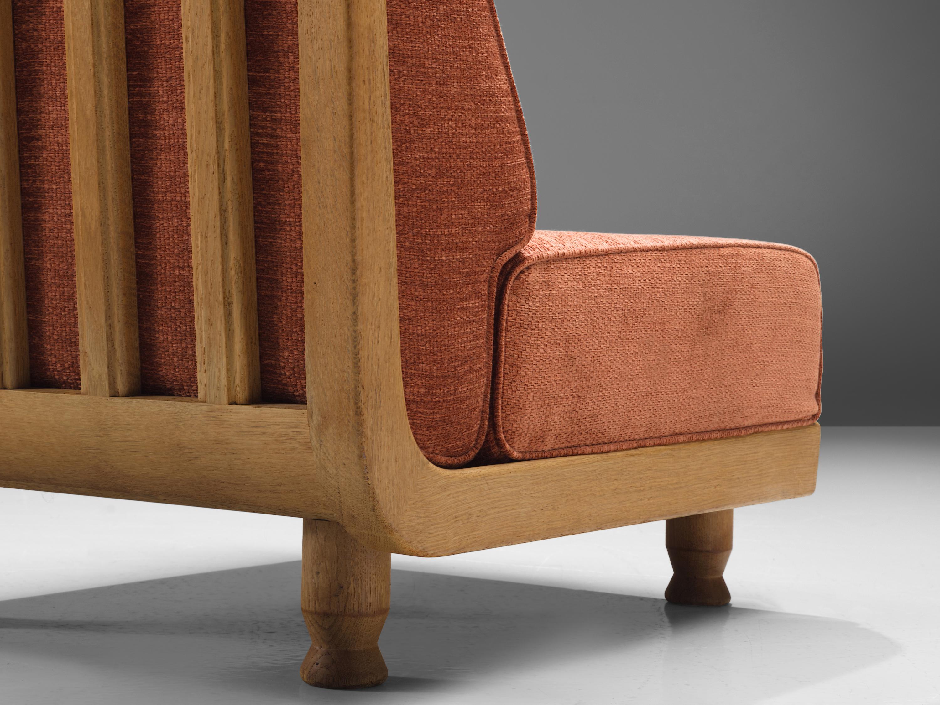 Fabric Guillerme & Chambron Easy Chair in Oak