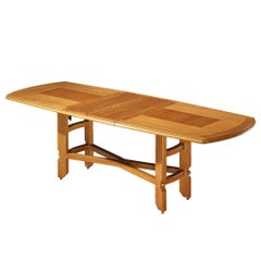Guillerme & Chambron Extendable Dining Table in Solid Oak