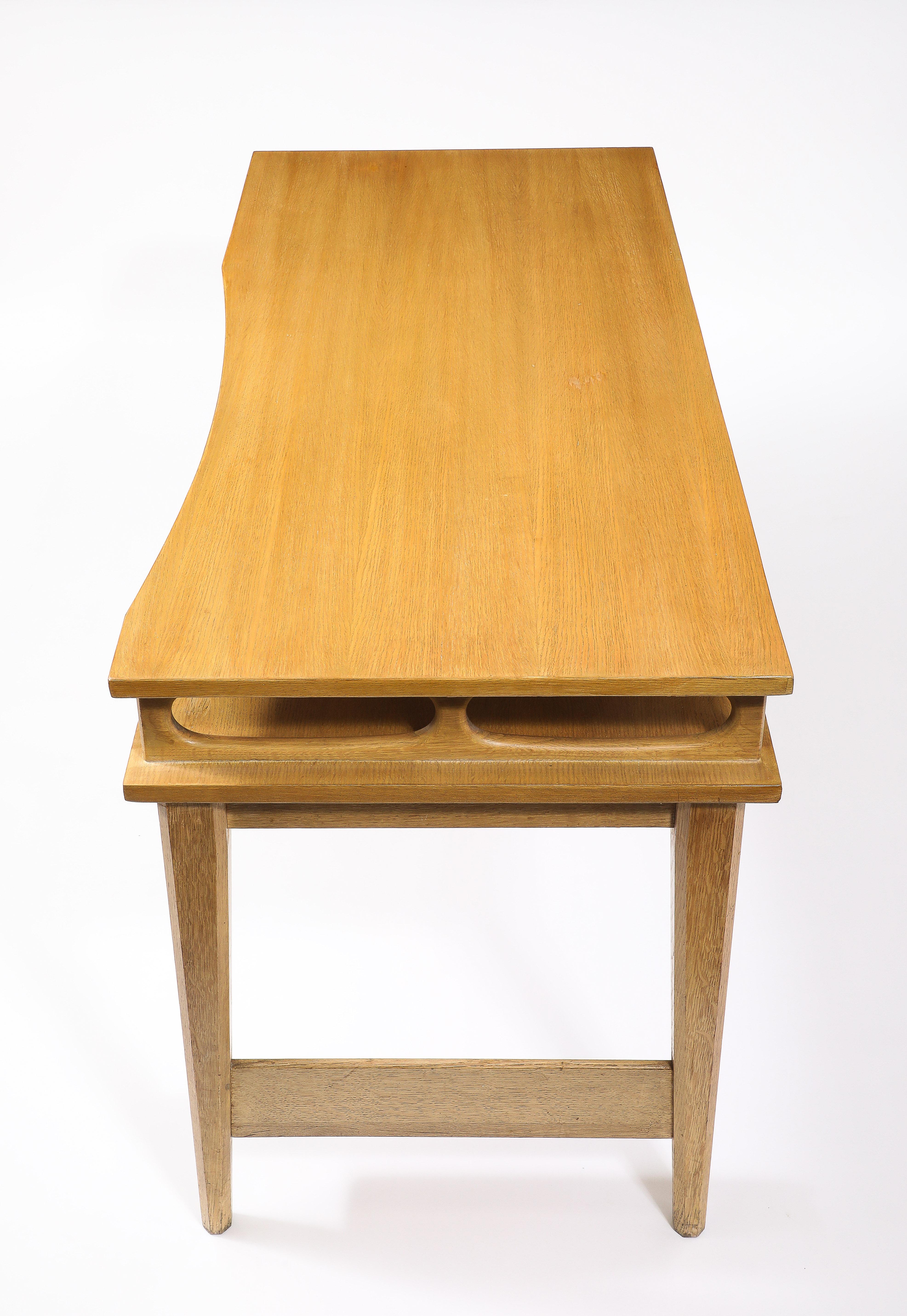 Guillerme & Chambron Floating Desk, France 1950's For Sale 5