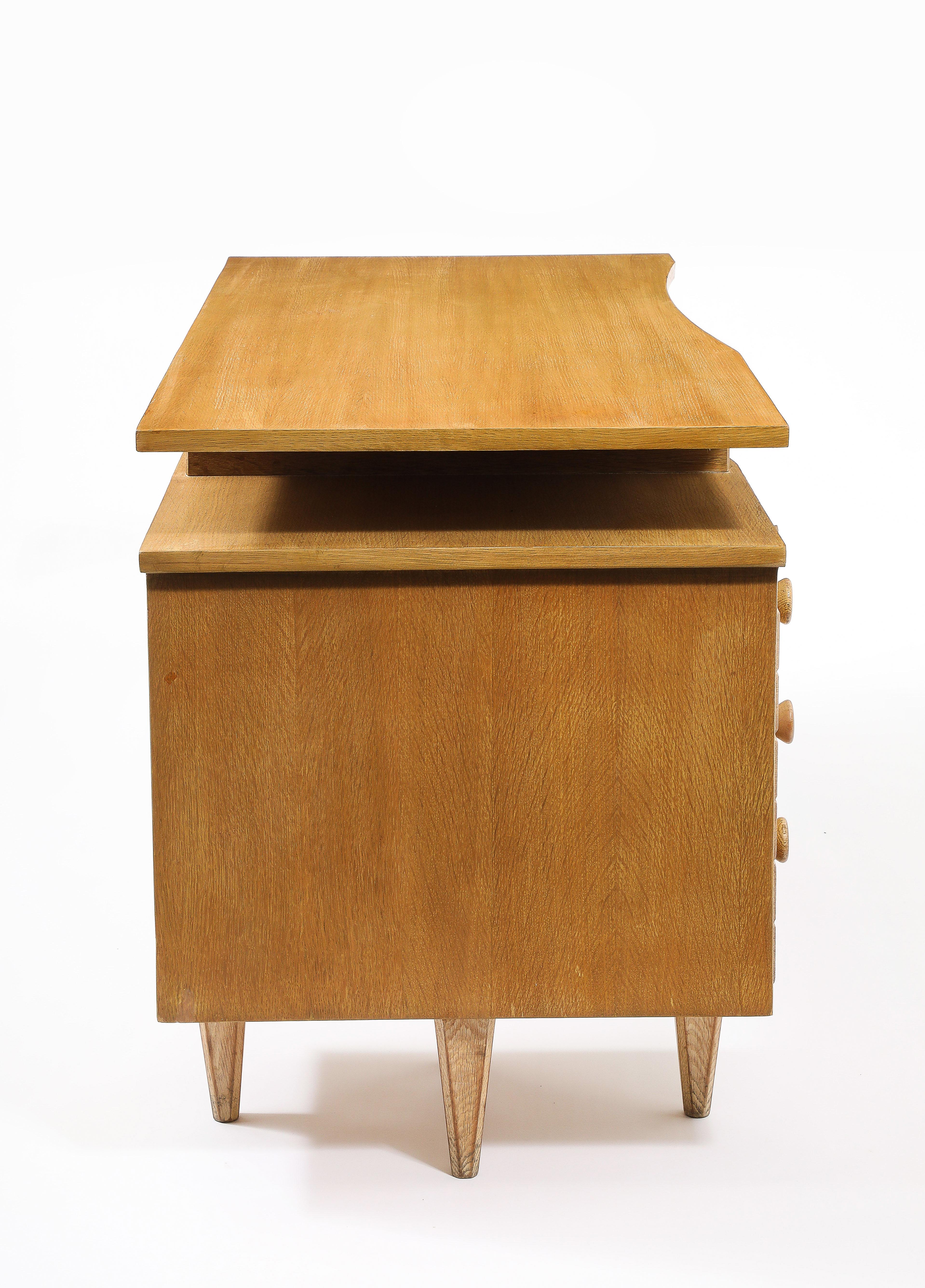 Guillerme & Chambron Floating Desk, France 1950's For Sale 12