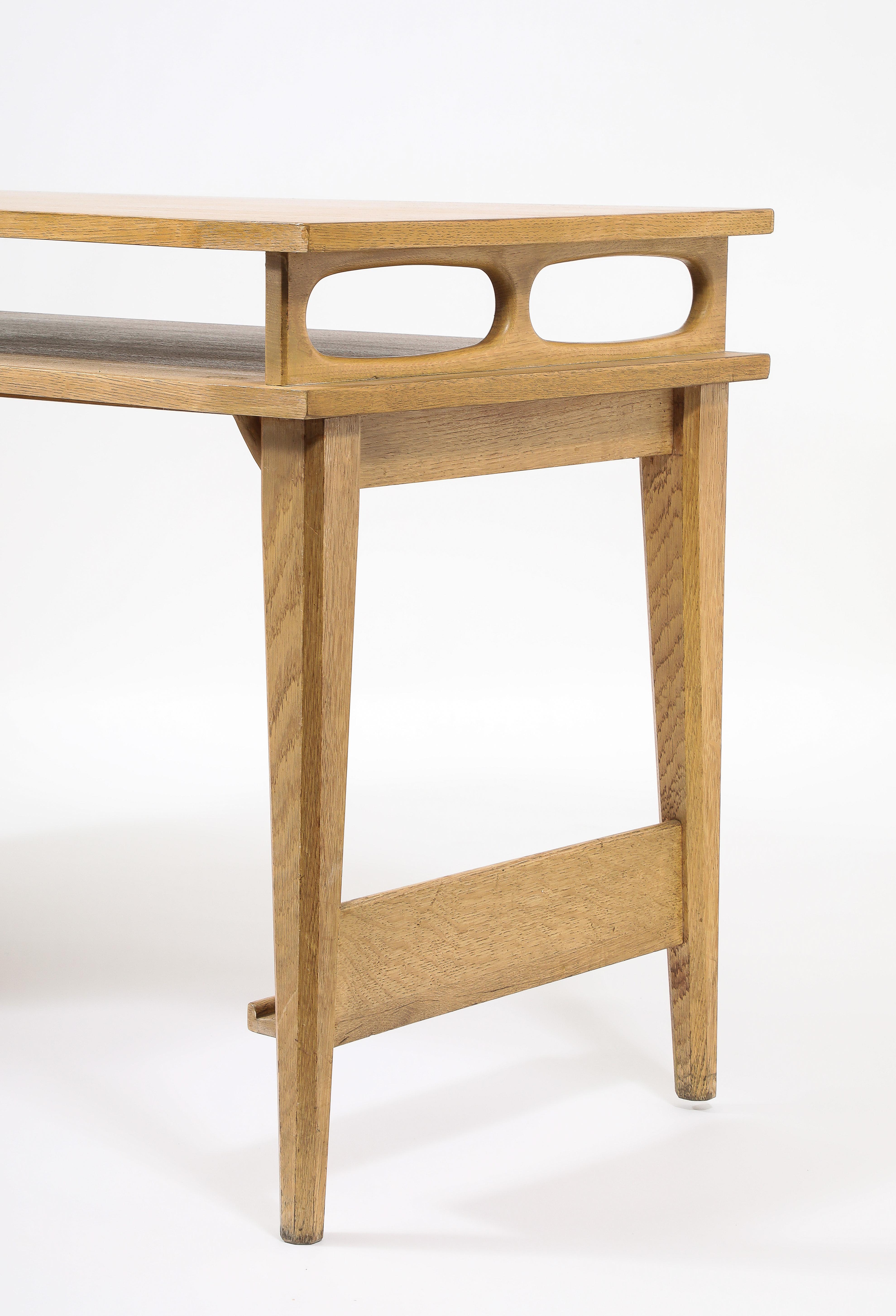 20th Century Guillerme & Chambron Floating Desk, France 1950's For Sale
