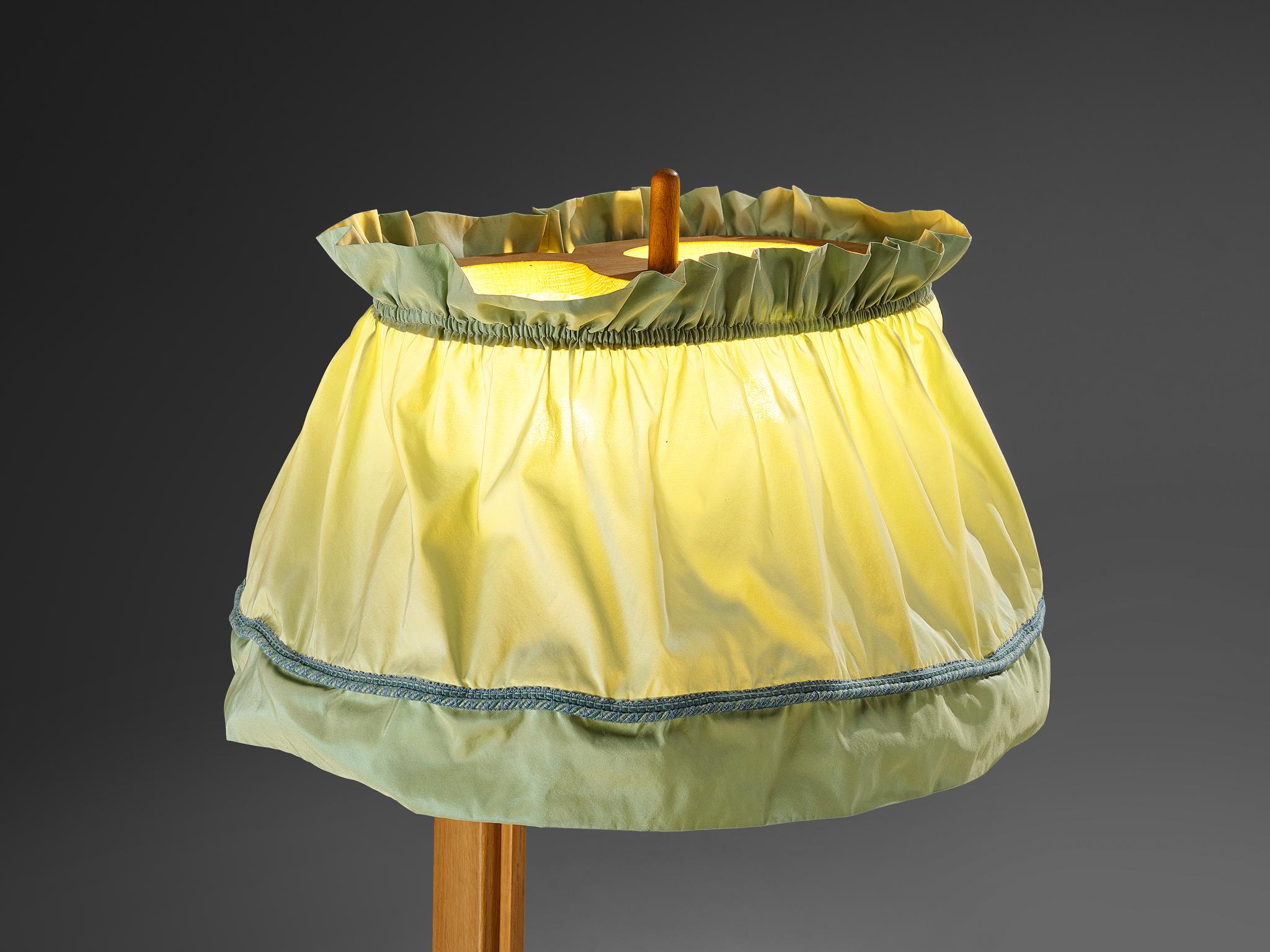Fin du 20e siècle Lampadaire Guillerme & Chambron avec table d'appoint intégrée en vente