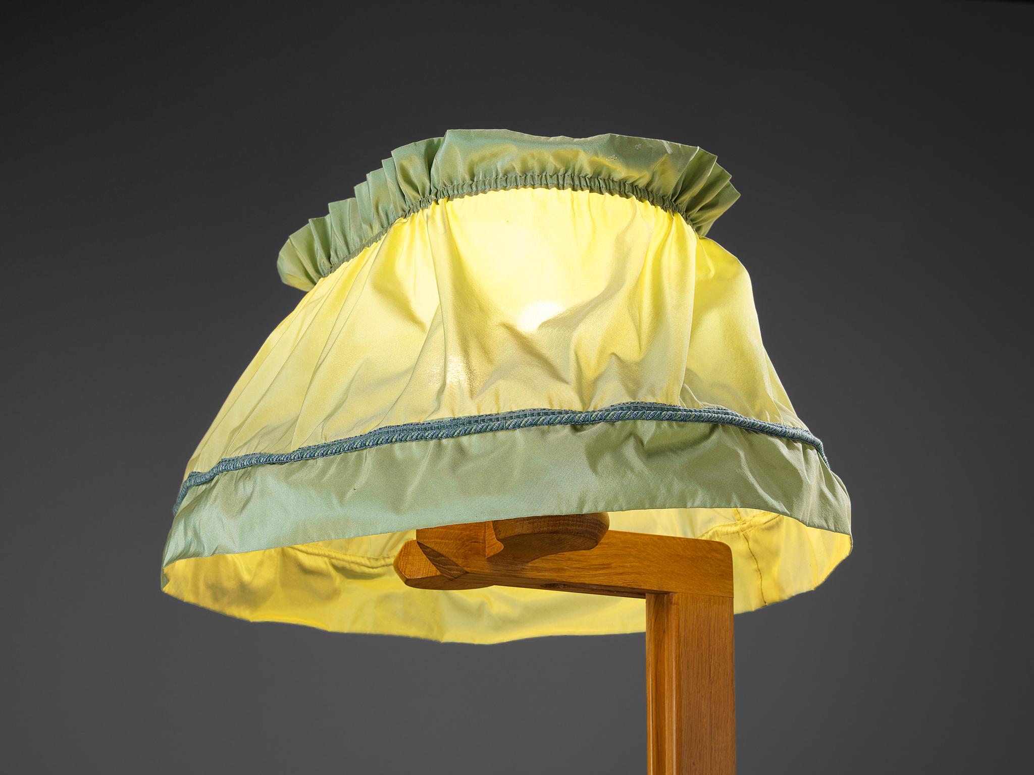 Céramique Lampadaire Guillerme & Chambron avec table d'appoint intégrée en vente